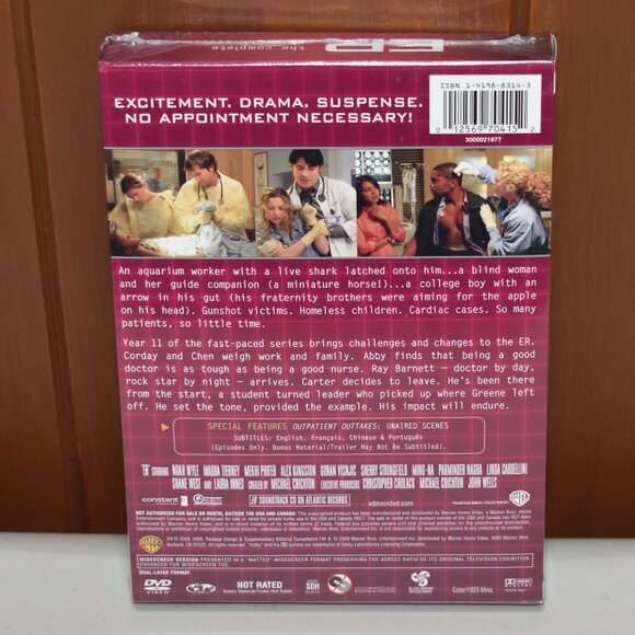 NOS ER: The Complete Eleventh Season Widescreen DVD Box Set New Factory Sealed - Picture 2 of 7
